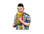 Load image into Gallery viewer, Lionel Messi World Cup Champion Argentina Car Freshener
